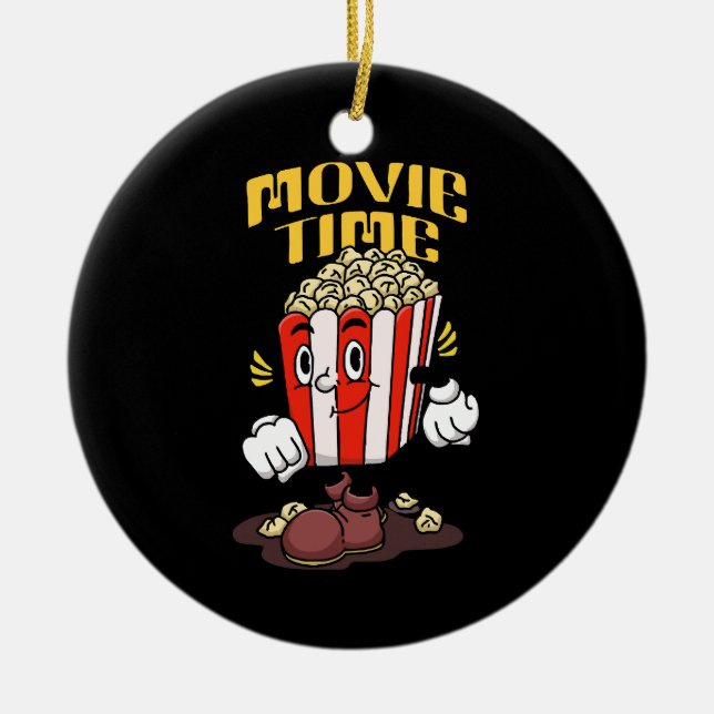 Popcorn Mascot Cartoon Keramik Ornament (Vorne)