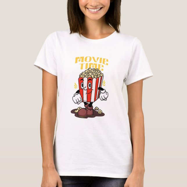 Popcorn Mascot Cartoon T-Shirt (Vorderseite)