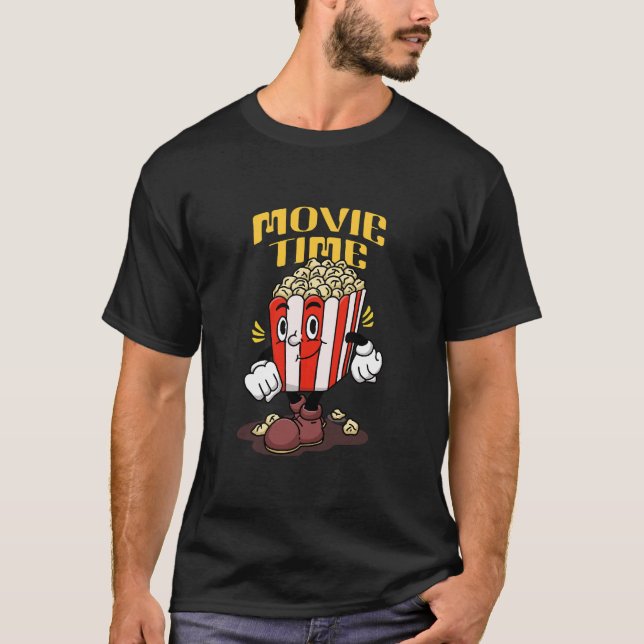 Popcorn Mascot Cartoon T-Shirt (Vorderseite)