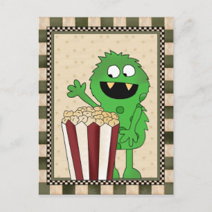 Popcorn-Monster fügen Sie Wörter Postkarte hinzu