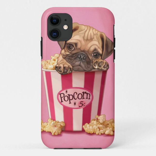 Popcorn-Mops Case-Mate iPhone Hülle (Rückseite)