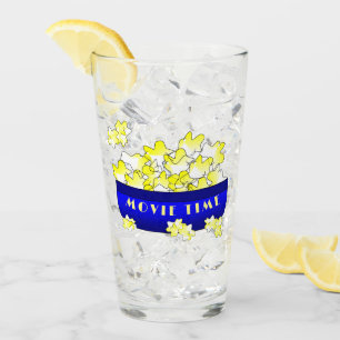 Popcorn Movie Time Glas