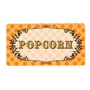 Popcorn-Nahrungsmittelaufkleber