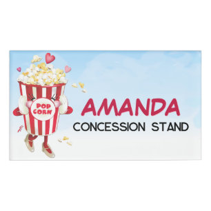 Popcorn Namenschild