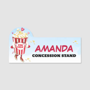 Popcorn Namensschild