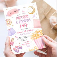 Popcorn Pajamas Sleepover Slumber Party Geburtstag