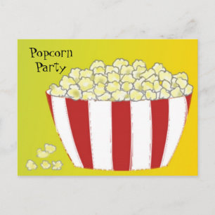 Popcorn-Party Einladung