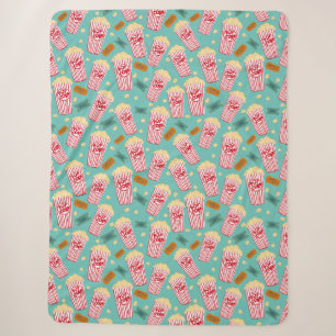 Popcorn Pattern Movie Night Theater Spaß Aquamari Sherpadecke