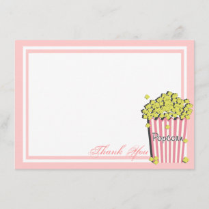 Popcorn Pink Flat Card Vielen Dank Dankeskarte