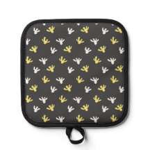 Popcorn Pot Holder (Dunkelgrau & Buttergelb)