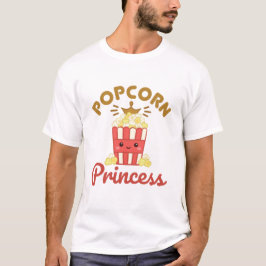 Popcorn Princess Movie Theater Popcorn Girls T-Shirt