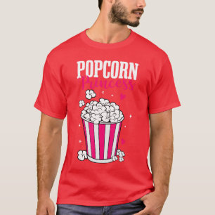 Popcorn Prinzessin Frauen Süße Film Nacht Kino Sna T-Shirt