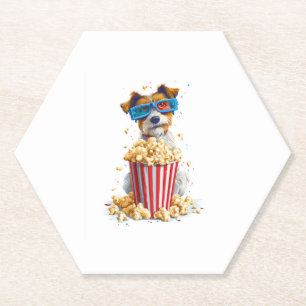 Popcorn Pup � Kinoabend Dog Untersetzer