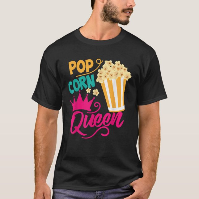 Popcorn Queen Coole leckere Movie Snack Funny Gi T-Shirt (Vorderseite)