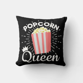 Popcorn Queen Women Girls Movie Popcorn Kissen