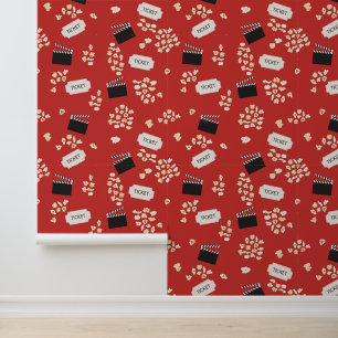 Popcorn Retro Movie Cinema Room Tapete