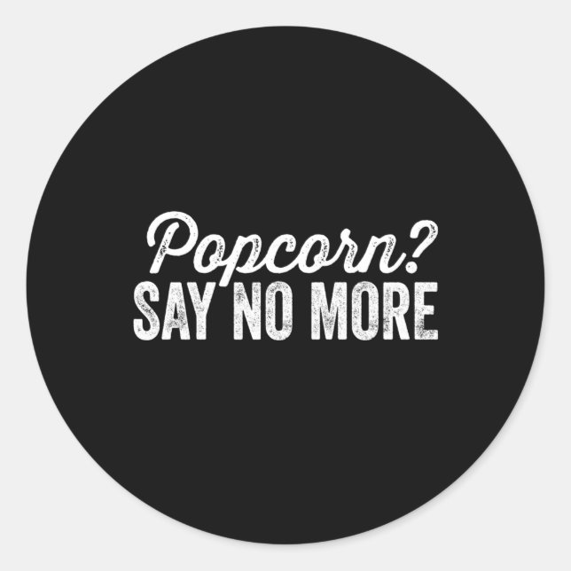 Popcorn Runder Aufkleber (Vorderseite)