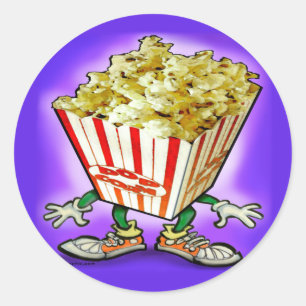 Popcorn Runder Aufkleber