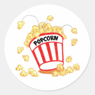 Popcorn Runder Aufkleber