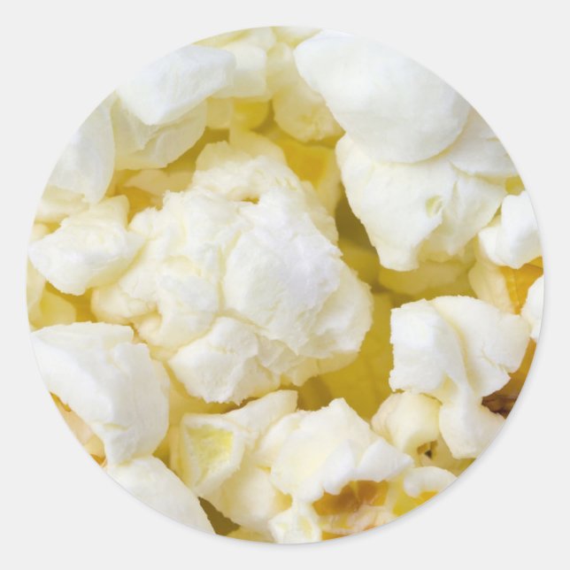 Popcorn Runder Aufkleber (Vorderseite)