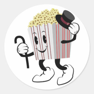 Popcorn Runder Aufkleber