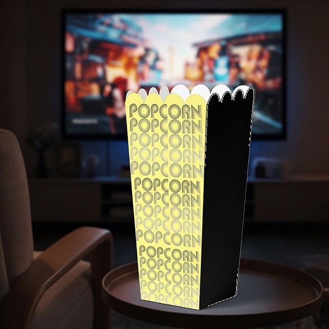 Popcorn, schwarz und gelb geschenkschachtel (Von Creator hochgeladen)