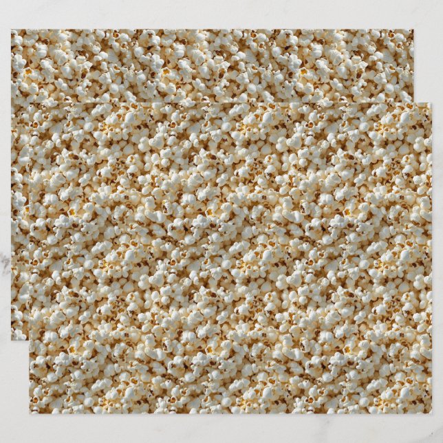 Popcorn Seamless Muster Scrapbook Paper (Vorne/Hinten)