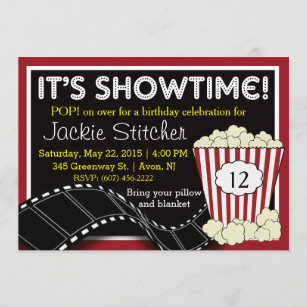 Popcorn "Showtime" Einladung