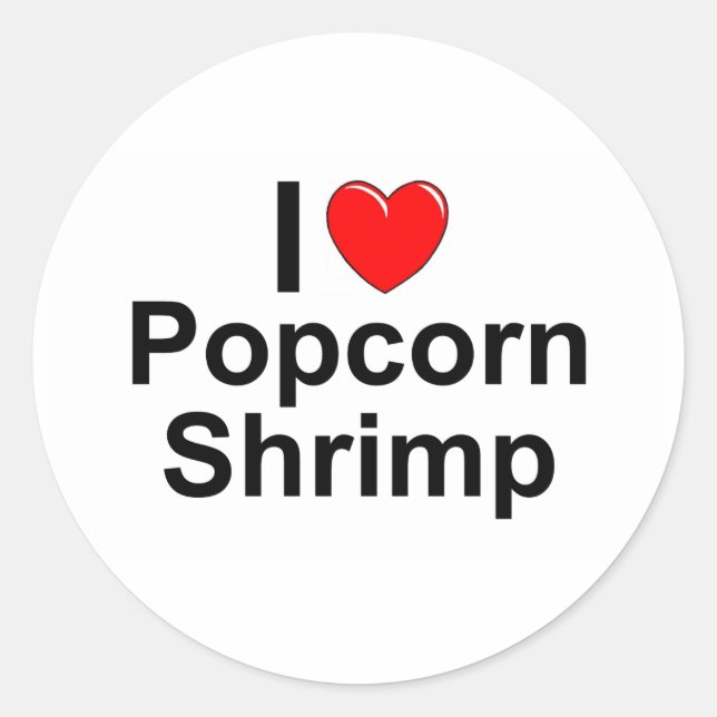 Popcorn Shrimp Runder Aufkleber (Vorderseite)