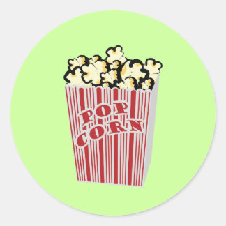 Popcorn Sticker! Runder Aufkleber