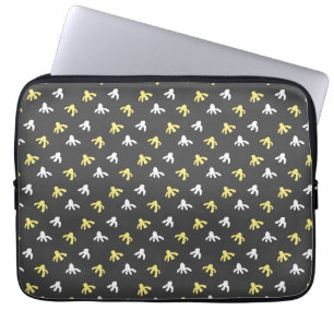 Popcorn-Tablethülle (Dunkelgrau & Buttergelb) Laptopschutzhülle