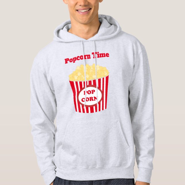 Popcorn Time White Hoodie (Vorderseite)