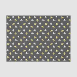 Popcorn Tissue (Dunkelgrau & Buttergelb) Seidenpapier