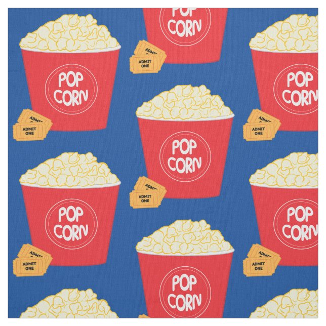 Popcorn-und Film-Karten Stoff (Muster)