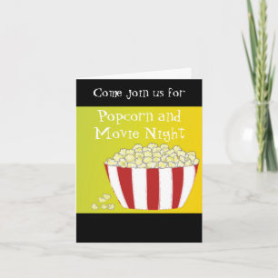 Popcorn und Filmabend Einladung