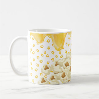 Popcorn und geschmolzene Butter Kaffeetasse