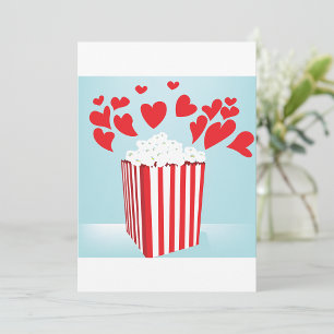 Popcorn und Herzen Movie Date Night Einladung