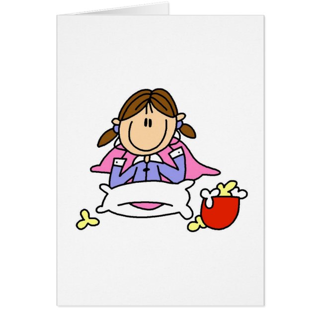 Popcorn-und Pyjama-Karte (Vorne)