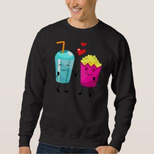 Popcorn und Soda sinken in der Liebe Sweatshirt