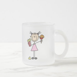 Popcorn und Zuckerwatte T-Shirts und Geschenke Mattglastasse