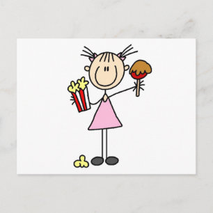 Popcorn und Zuckerwatte T-Shirts und Geschenke Postkarte