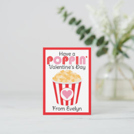 Popcorn Valentine | Popcorn-Klassenzimmer Valentin Mitteilungskarte