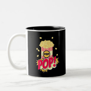 Popcorn Vintage Retro Lustig Zweifarbige Tasse