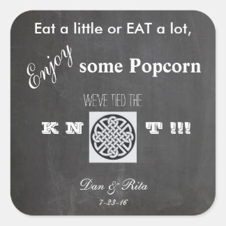 Popcorn Wedding Sticker
