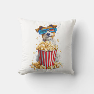 Popcorn-Welpe � Filmnacht-Hund Kissen