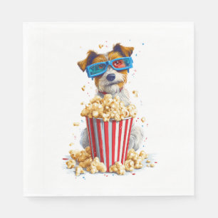 Popcorn-Welpe � Kinonacht-Hund Serviette