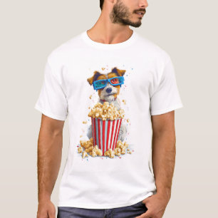 Popcorn-Welpe � Kinonacht-Hund T-Shirt