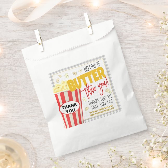 Popcorn-Wertschätzung für die Leckerei-Flaggen Geschenktütchen (Ausgeschnitten)