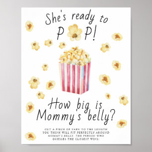 Popcorn - Wie groß ist das Bauchspiel der Mama? Poster