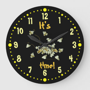 Popcorn-Zeit-Popcorn-Liebhaber-Küchen-Uhr W/Minute Große Wanduhr